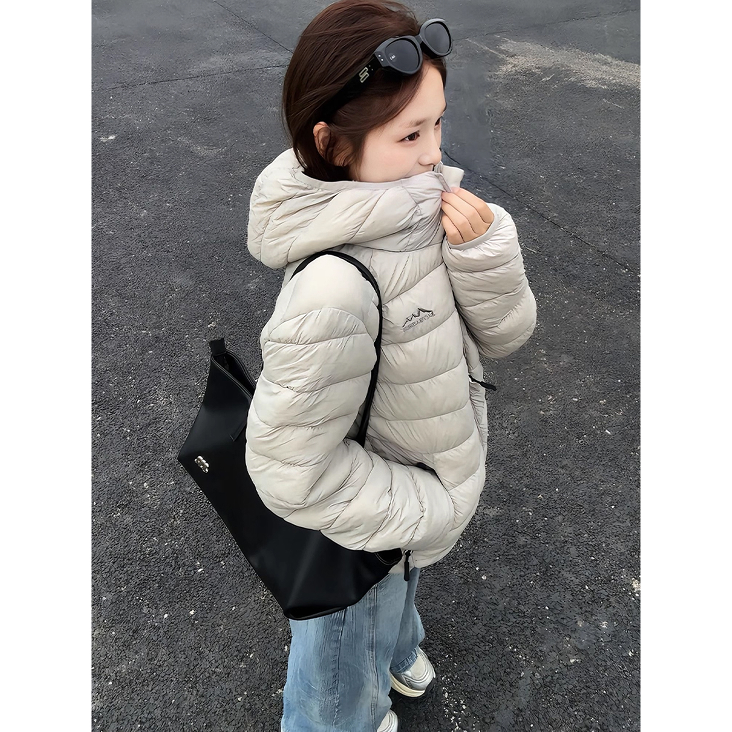 美式轻薄排骨羽绒棉服男女款冬季