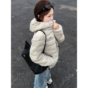 美式轻薄排骨羽绒棉服男女款冬季加厚保暖连帽外套轻量化情侣棉衣