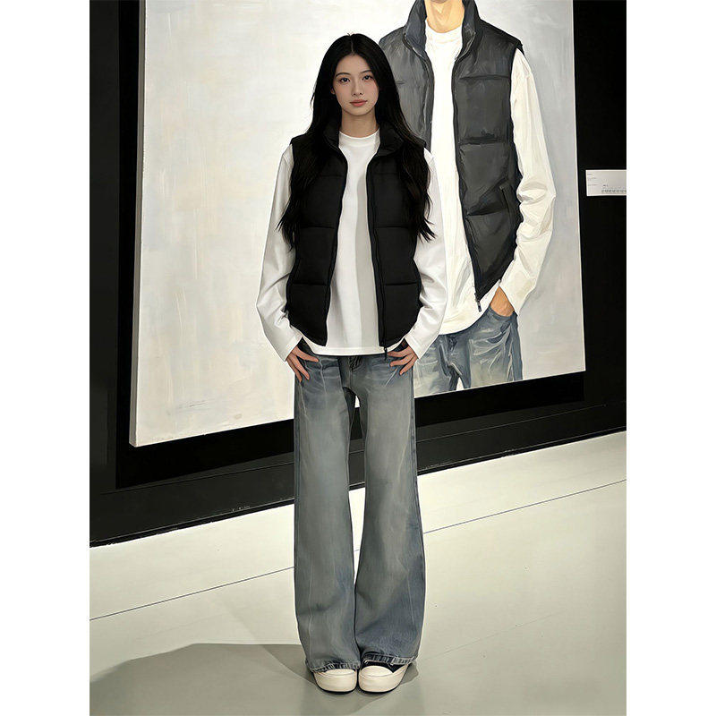 黑色无袖坎肩马甲男款冬季加厚保暖保暖背心cleanfit叠穿立领外套,男装,常规马甲,淘宝优惠券,粉丝福利购,淘宝优惠卷