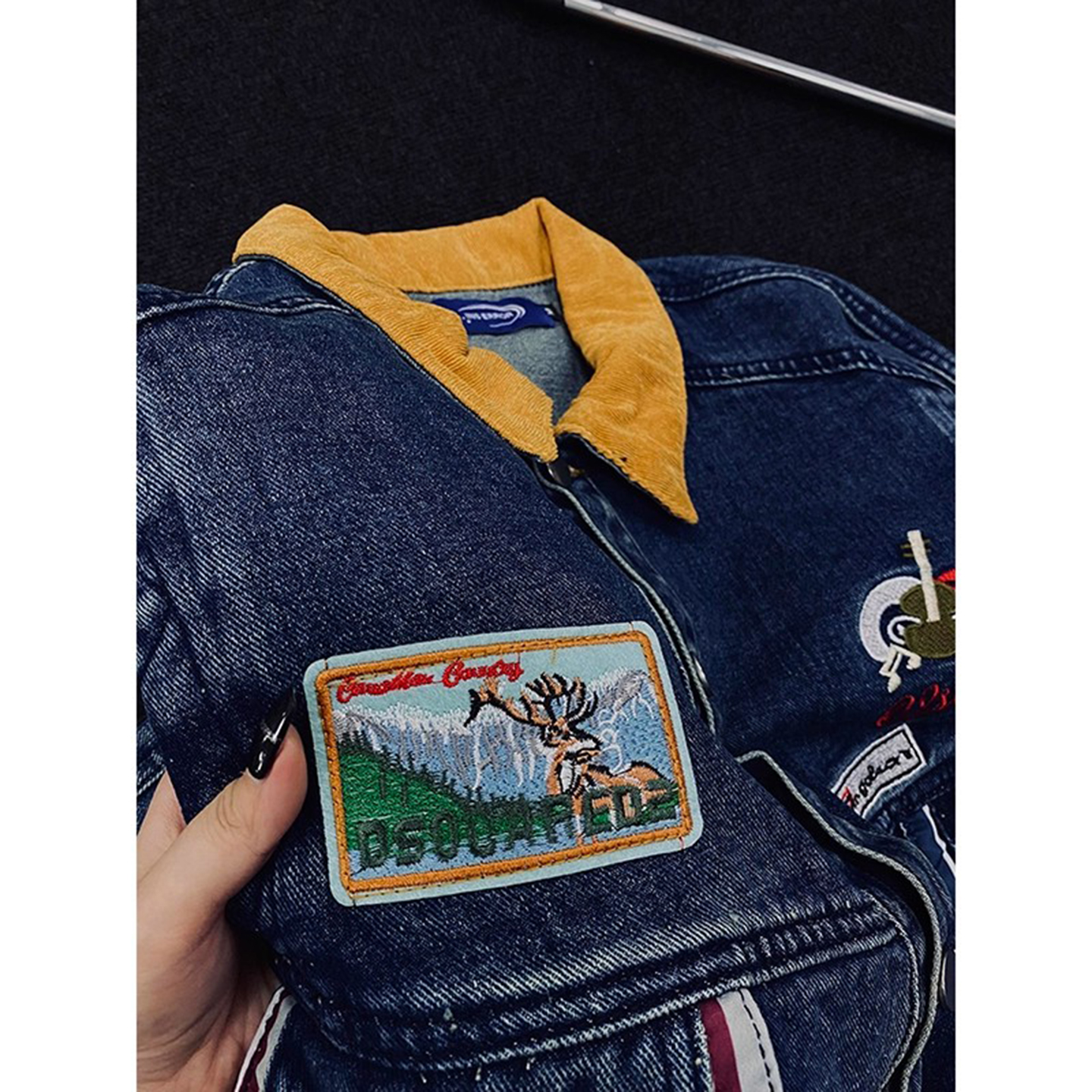 巴恩风灯芯绒翻领牛仔夹克男款