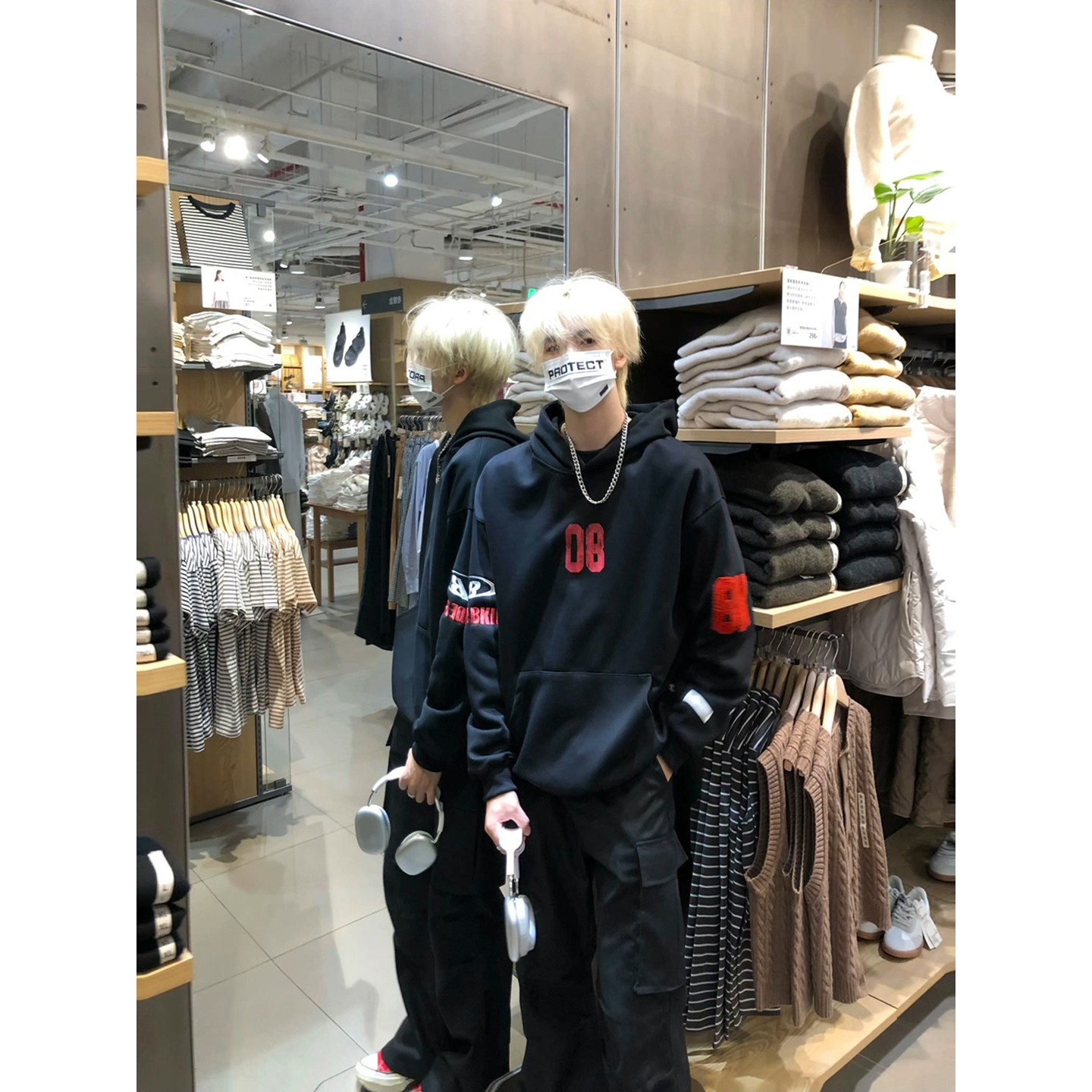 美式高街刺绣卫衣男款秋冬高级感