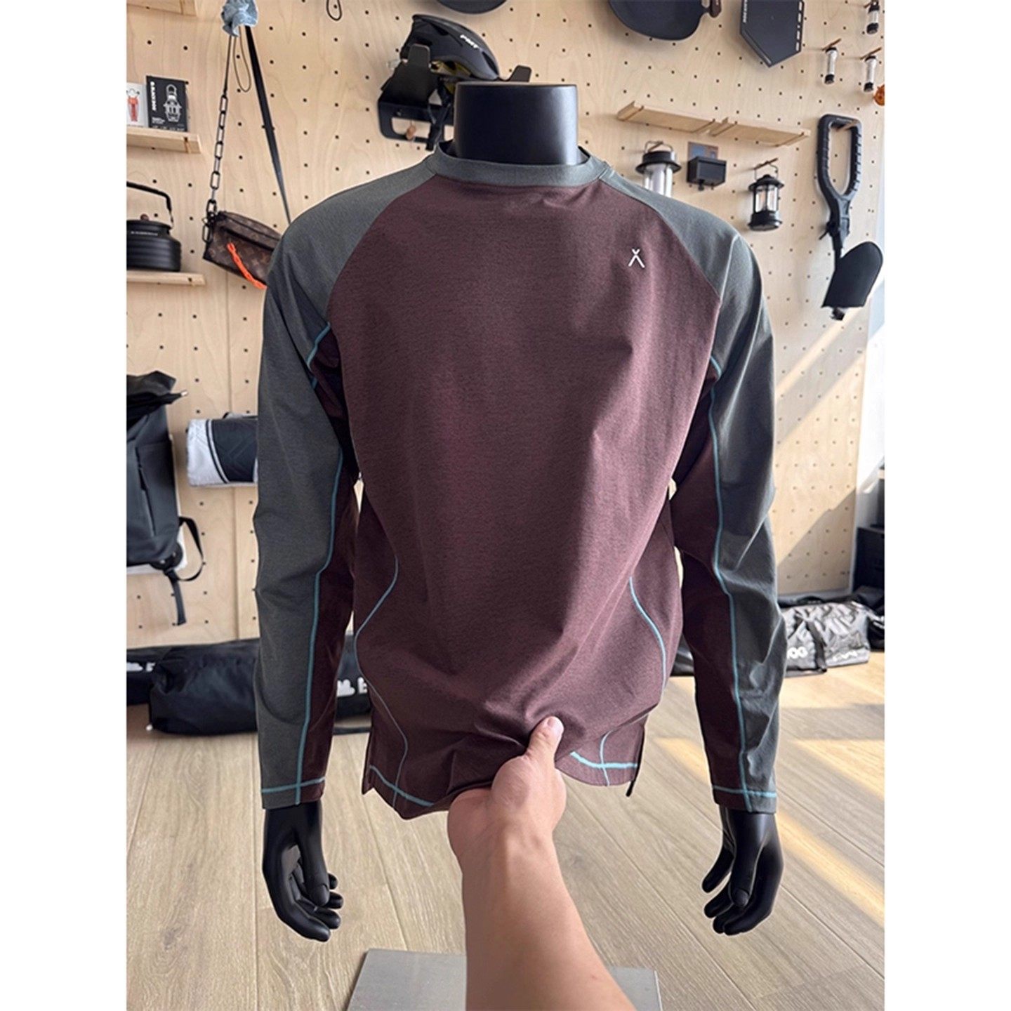 美式机能速干长袖t恤男款健身运动训练骑行服插肩袖拼色打底内搭,男装,T恤,淘宝优惠券,粉丝福利购,淘宝优惠卷