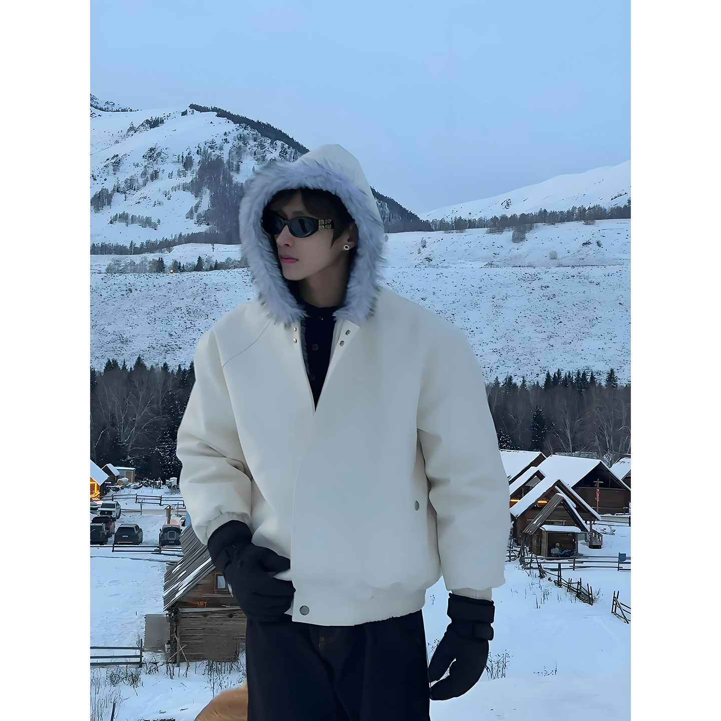 美式三防pu皮夹克棉服男冬季