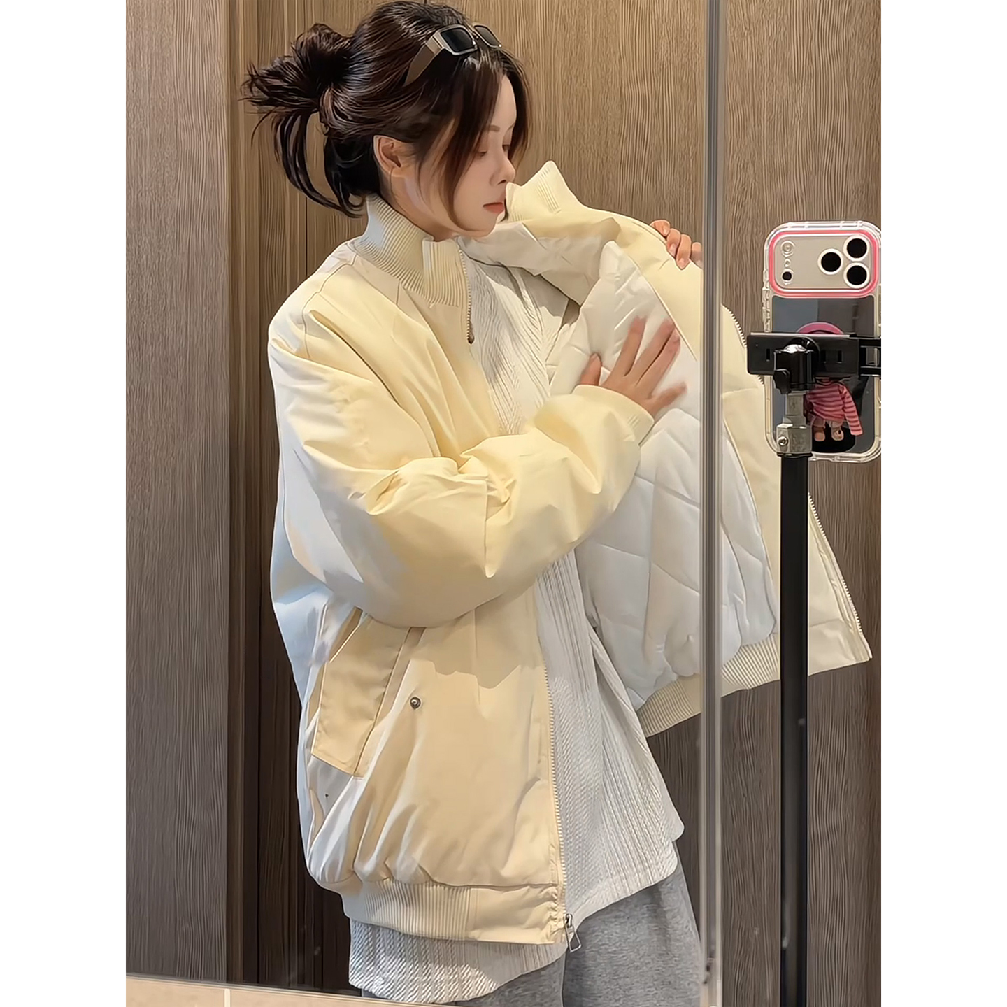 美式bomber飞行夹克棉服男款冬季