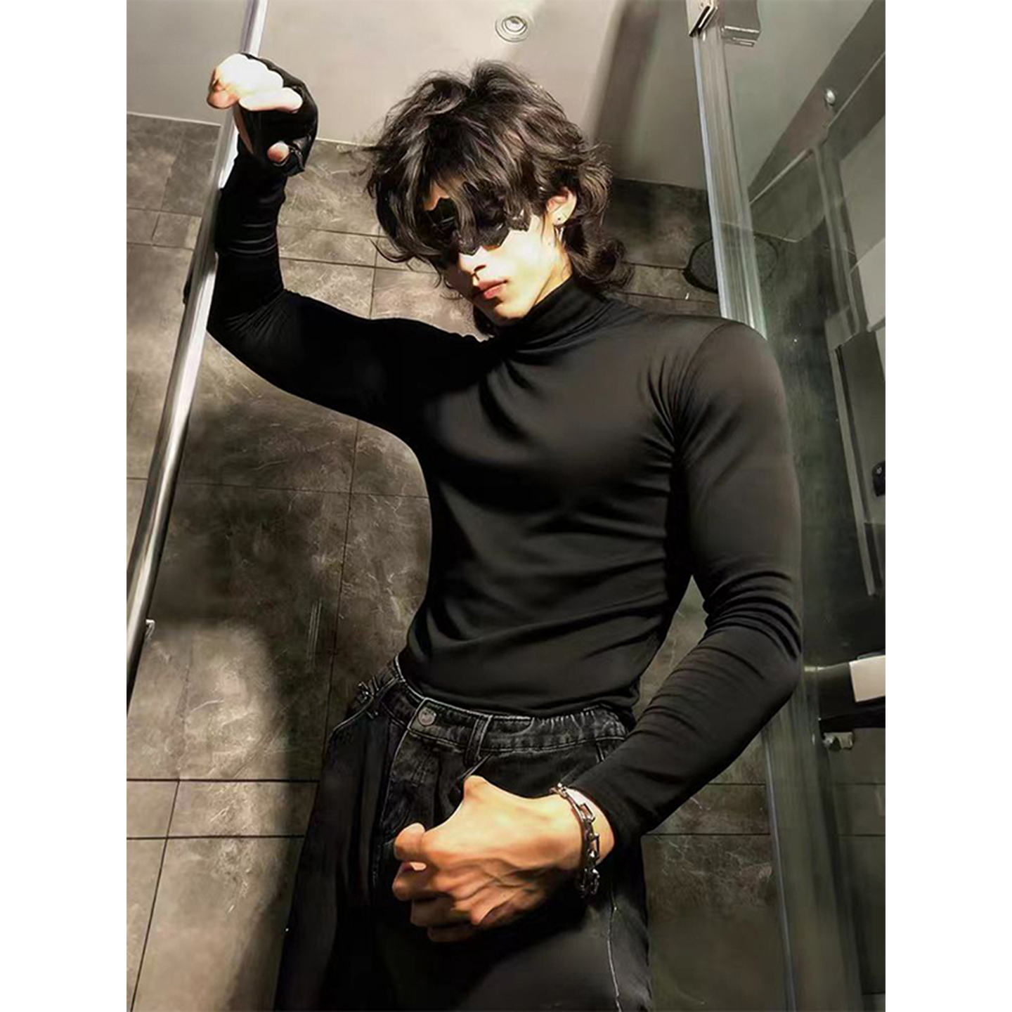 半高领内搭可外穿德绒打底衫秋冬