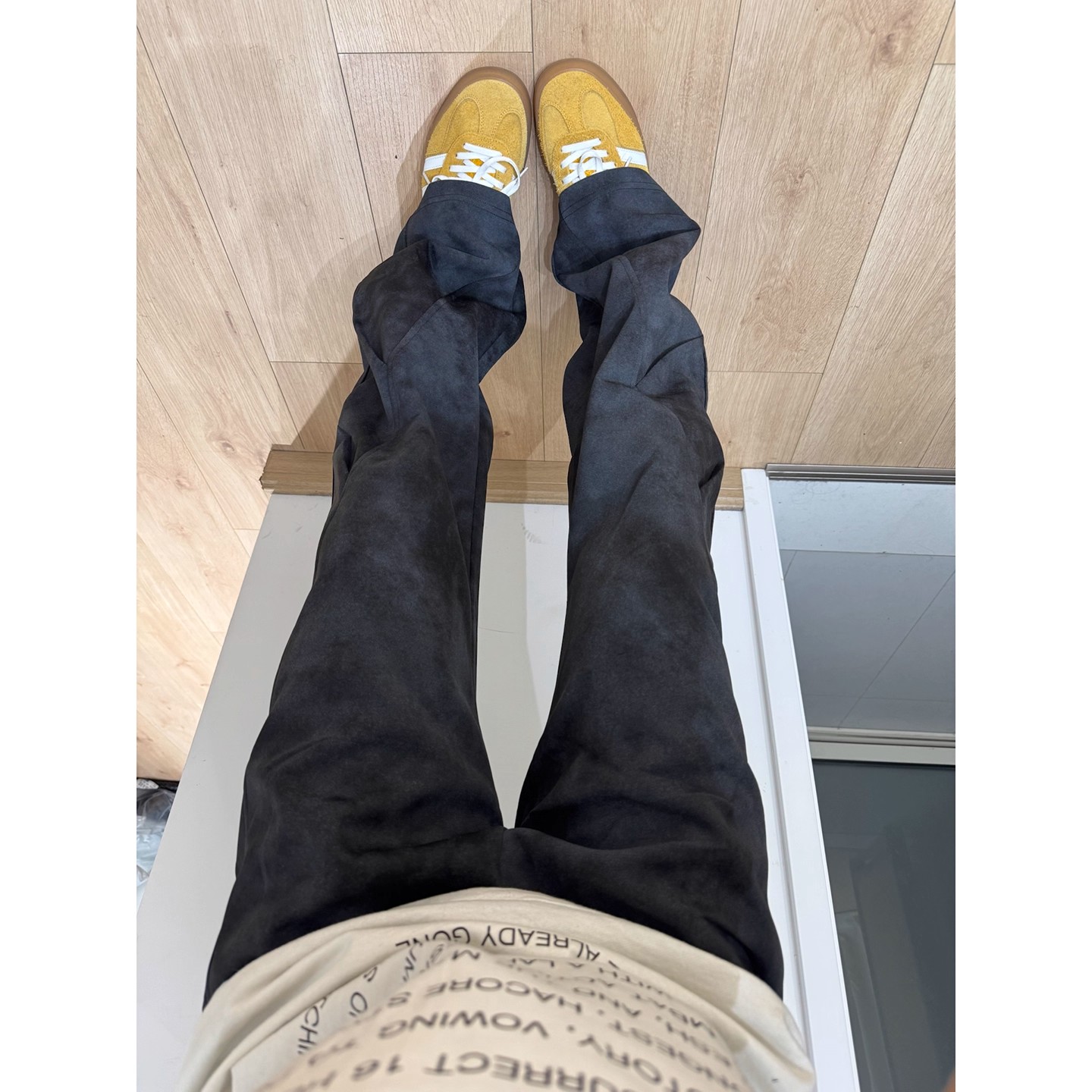 美式脏脏褶皱伞兵卫裤男秋冬高街