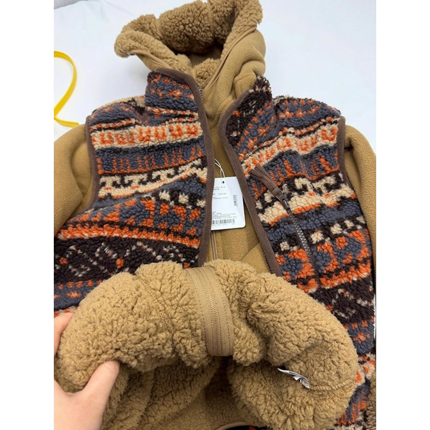 双面摇粒绒超厚保暖开衫外套男冬