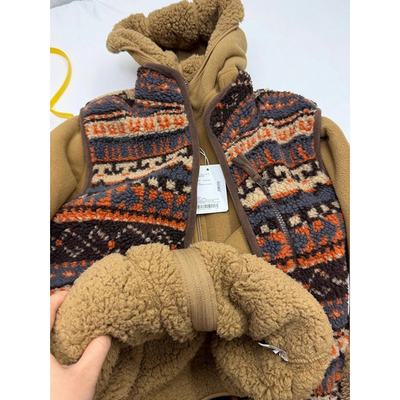 双面摇粒绒超厚保暖开衫外套男冬