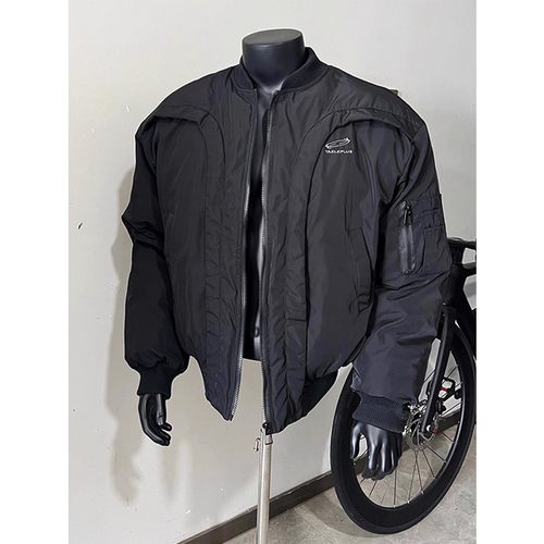 美式高街飞行夹克棉服男秋冬外套