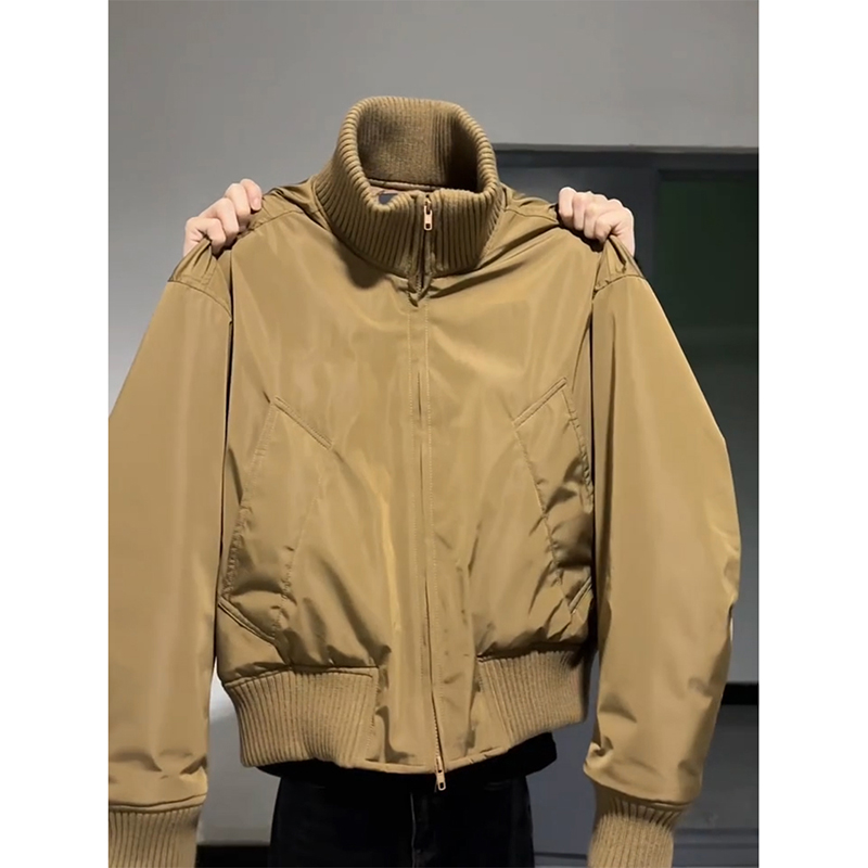 廓形加厚羽绒棉服秋冬外套立领