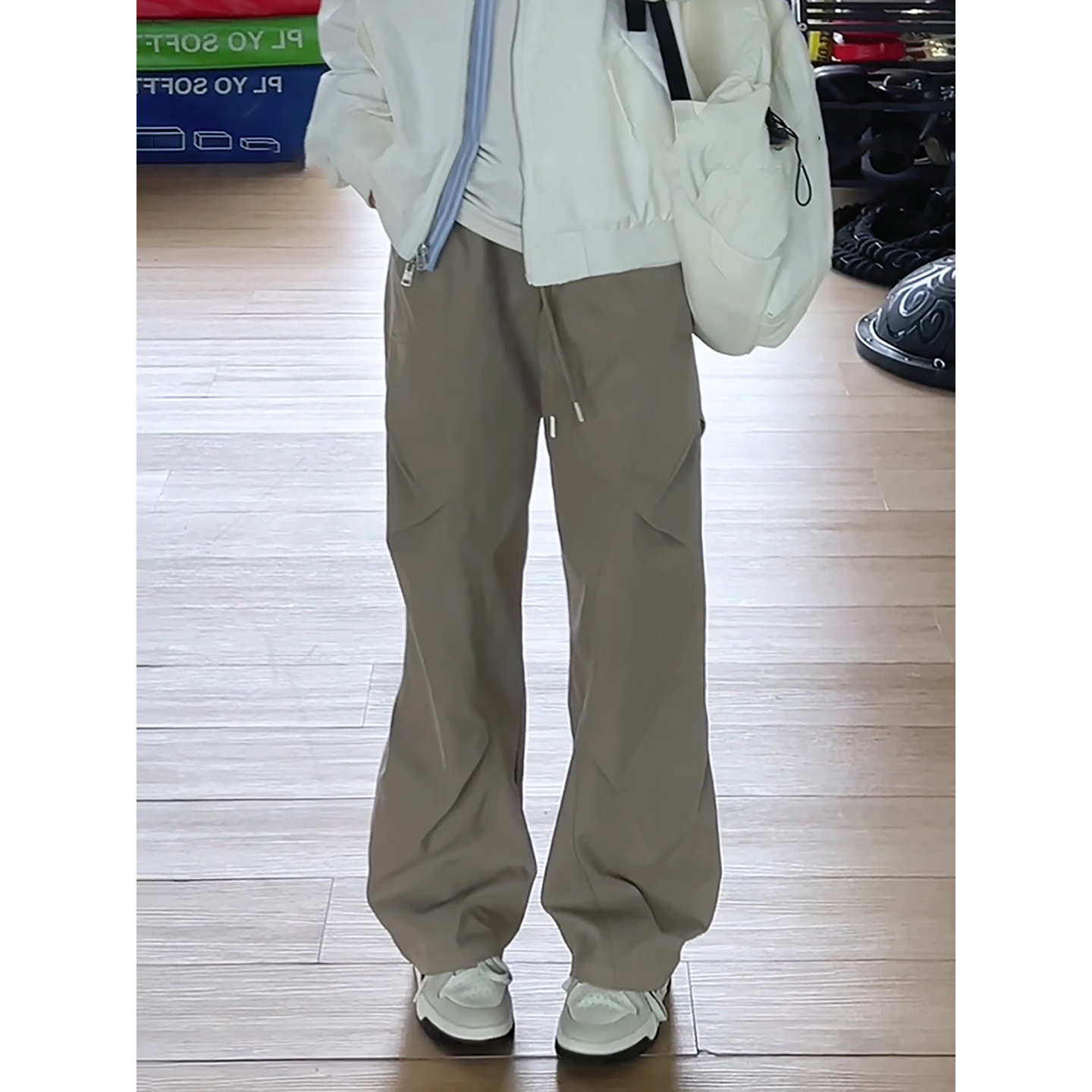 卡其色美式高街vibe裤子男款秋季