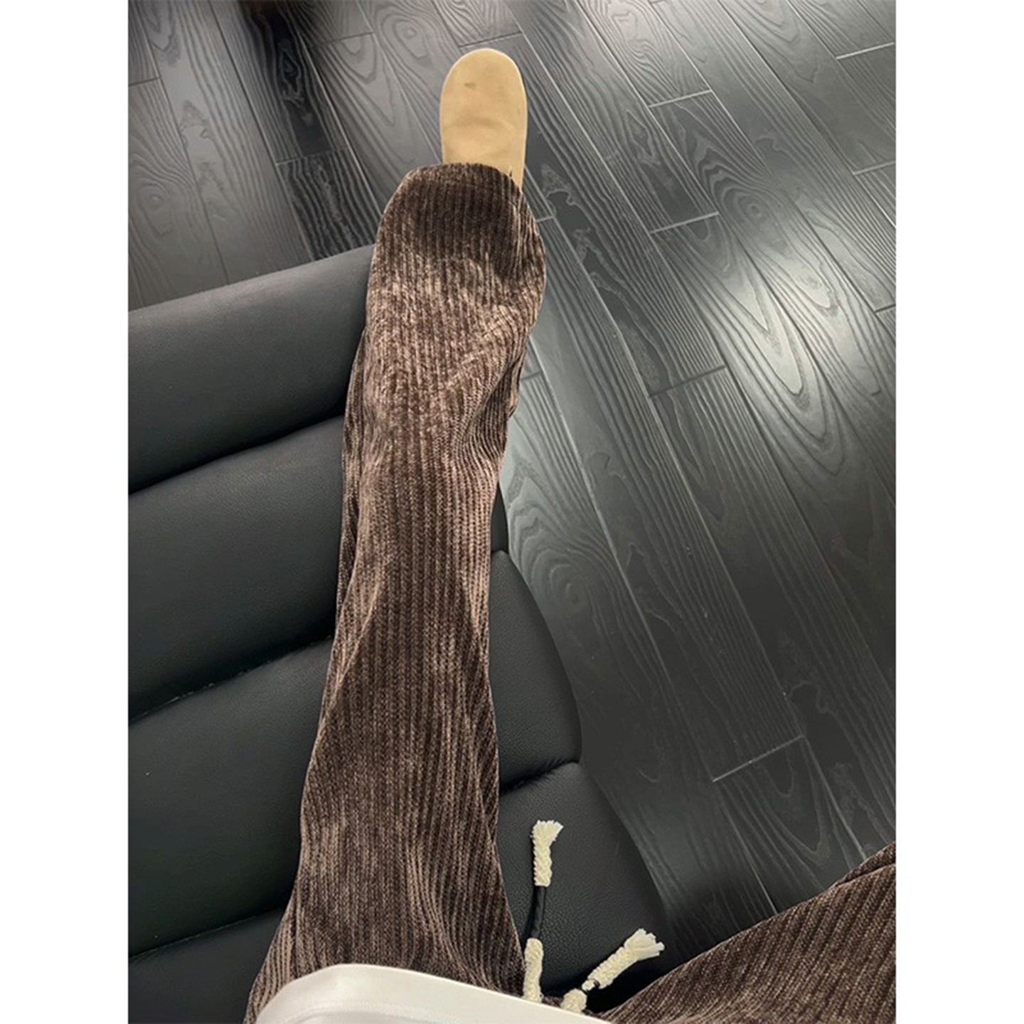 美拉德棕色灯芯绒裤子男秋冬