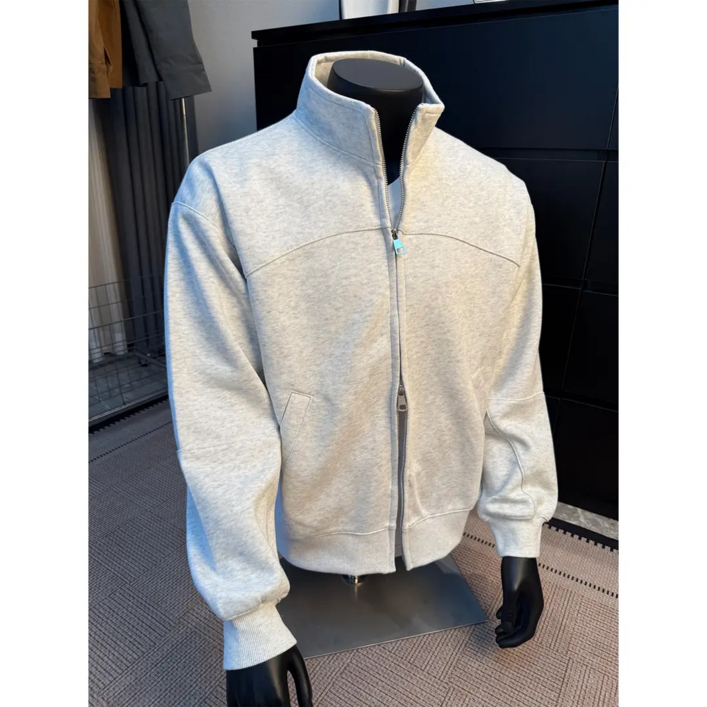 400g重磅立领开衫卫衣男女秋季