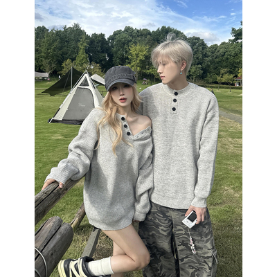 老钱风亨利领毛衣秋季高知miu系