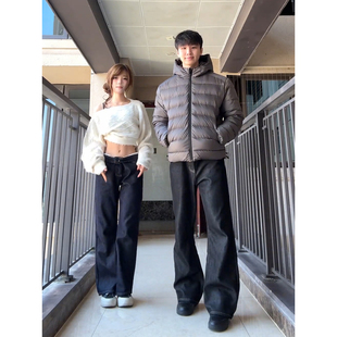 美式丹宁原牛牛仔裤男款痞帅高级感裤子2021M版型直筒显瘦微喇裤