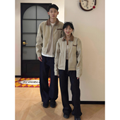 重磅boxy短宽版 美式 复古水洗底特律外套男秋季 型炒盐做旧硬汉夹克