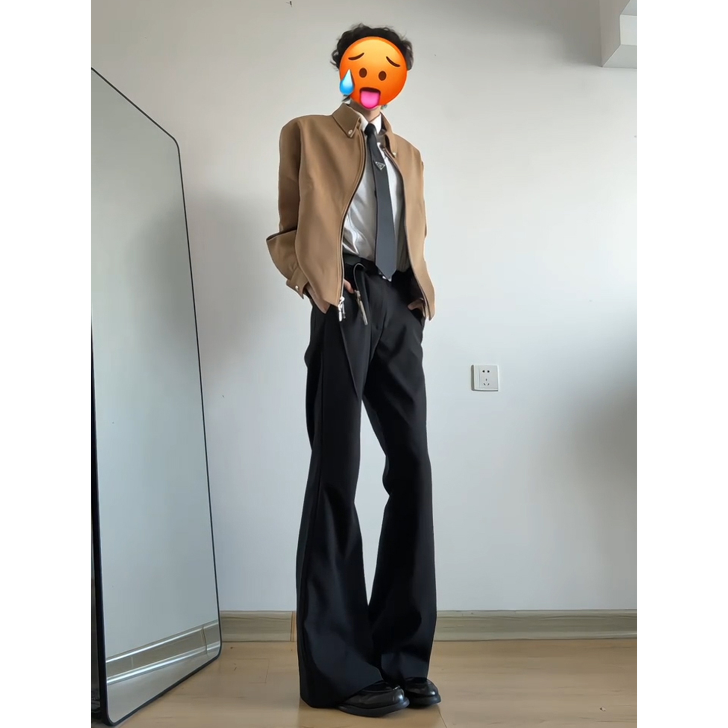 微喇西装裤男正装那不勒斯dk裤子