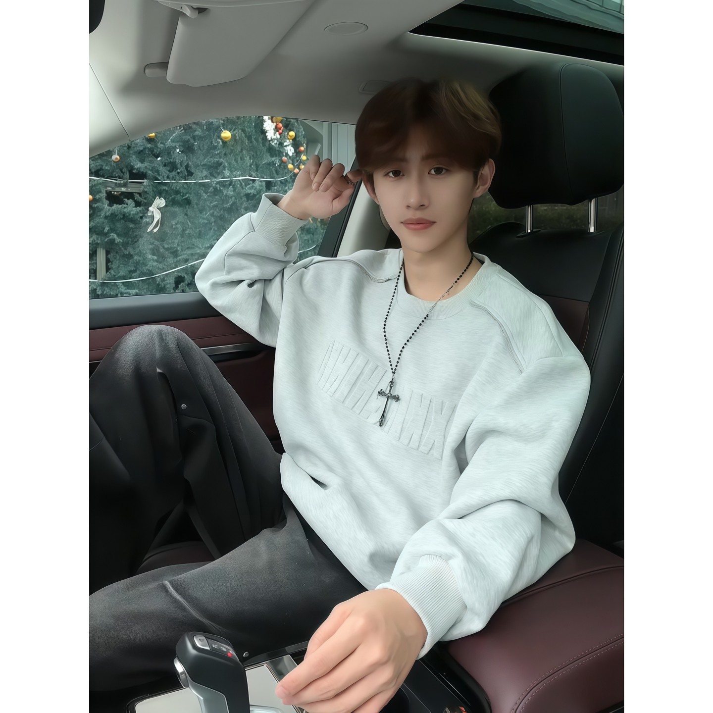 美式圆领版型卫衣男秋季打底衫