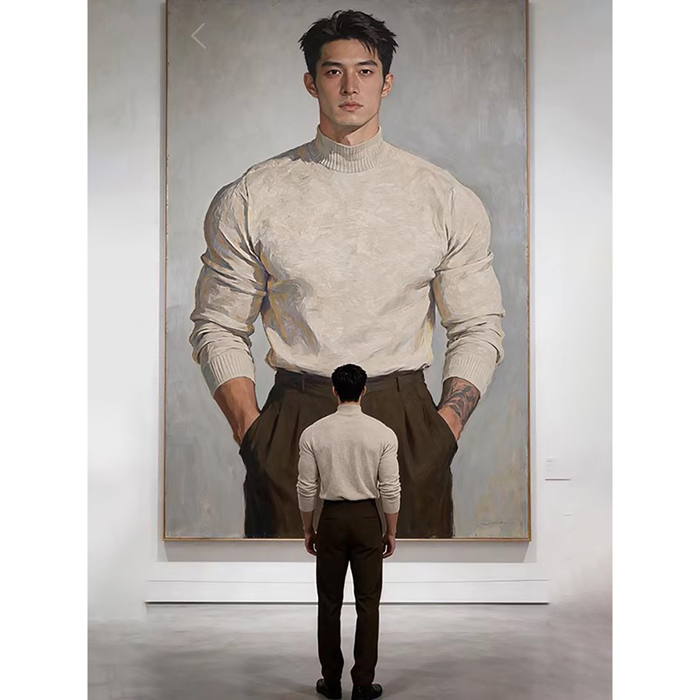 美式半高领加绒毛衣男冬季高级感健身内搭针织衫人夫感穿搭打底衫,男装,针织衫/毛衣,淘宝优惠券,粉丝福利购,淘宝优惠卷