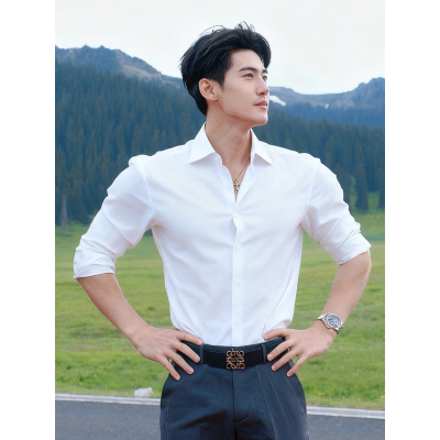 高品质西装内搭长袖衬衫男秋季