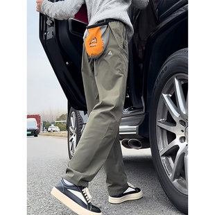 军绿色工装冲锋裤男美式三防软壳薄款白标裤子尼龙速干运动登山裤