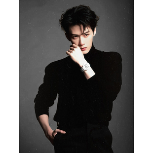 檀健次同款毛衣男士韩版修身弹力高领针织衫英伦雅痞男装西装风搭