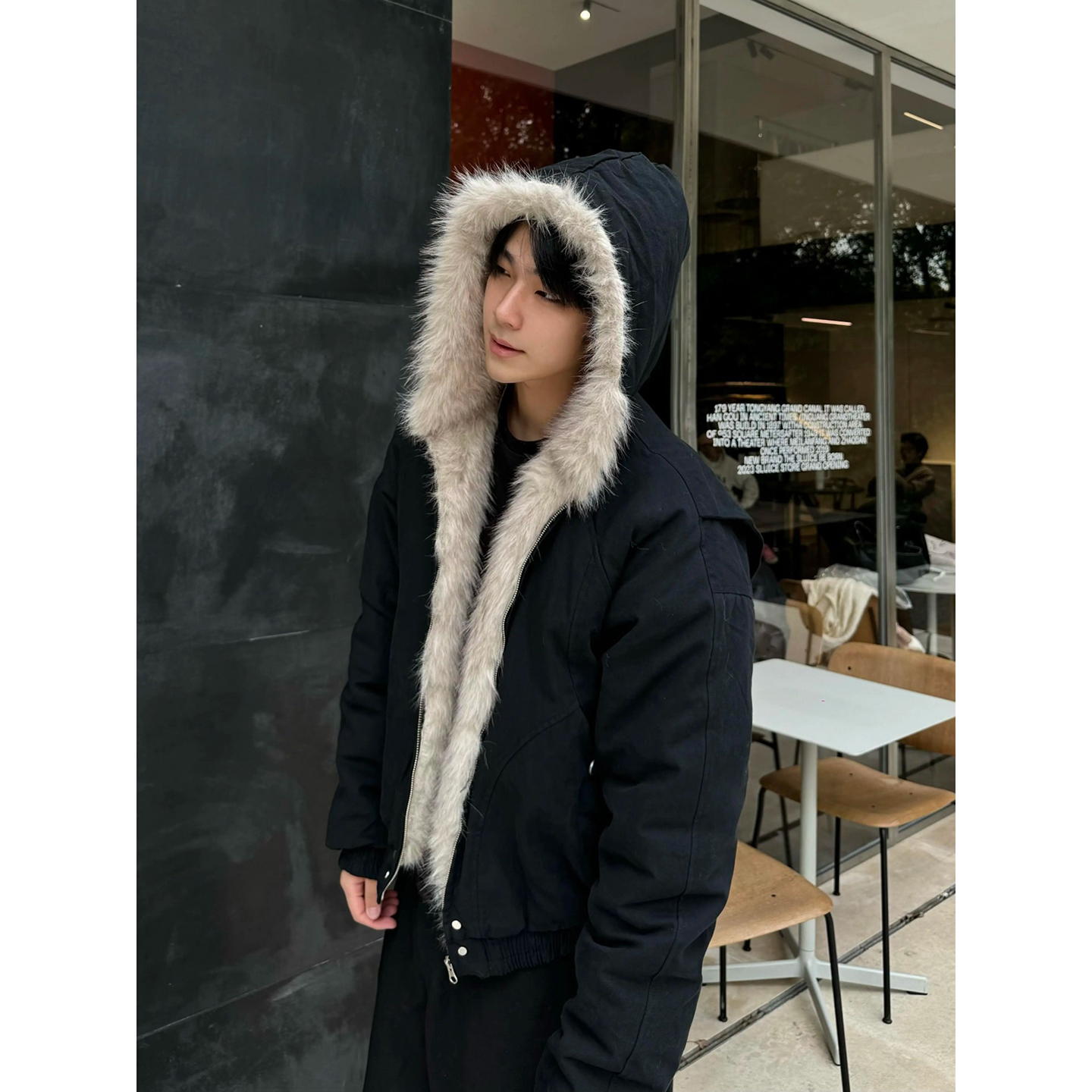 美式复古座山雕棉服男款冬季加厚