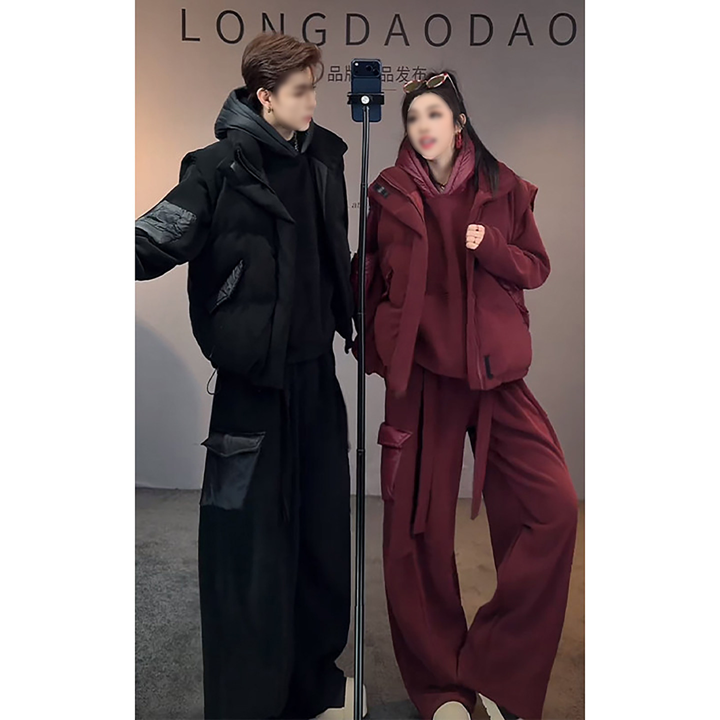 美式无袖棉马甲男士冬季穿搭一整套高级感叠穿连帽卫衣微喇阔腿裤,男装,时尚套装,淘宝优惠券,粉丝福利购,淘宝优惠卷