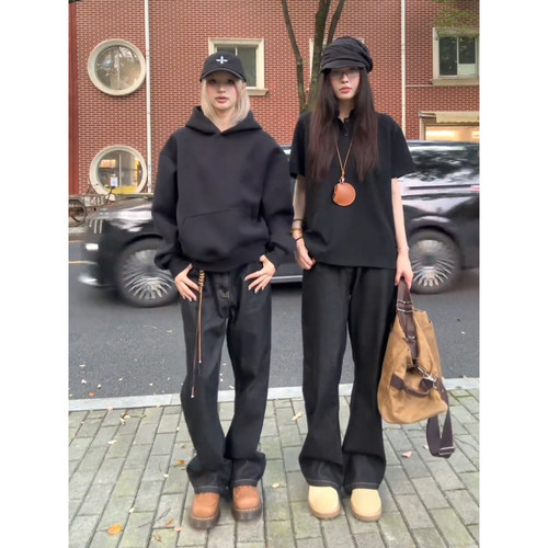 丹宁原色微喇牛仔裤男款美式高街