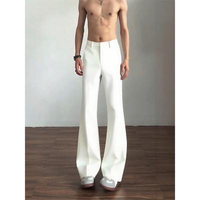白色517版型微喇西裤男款裤子