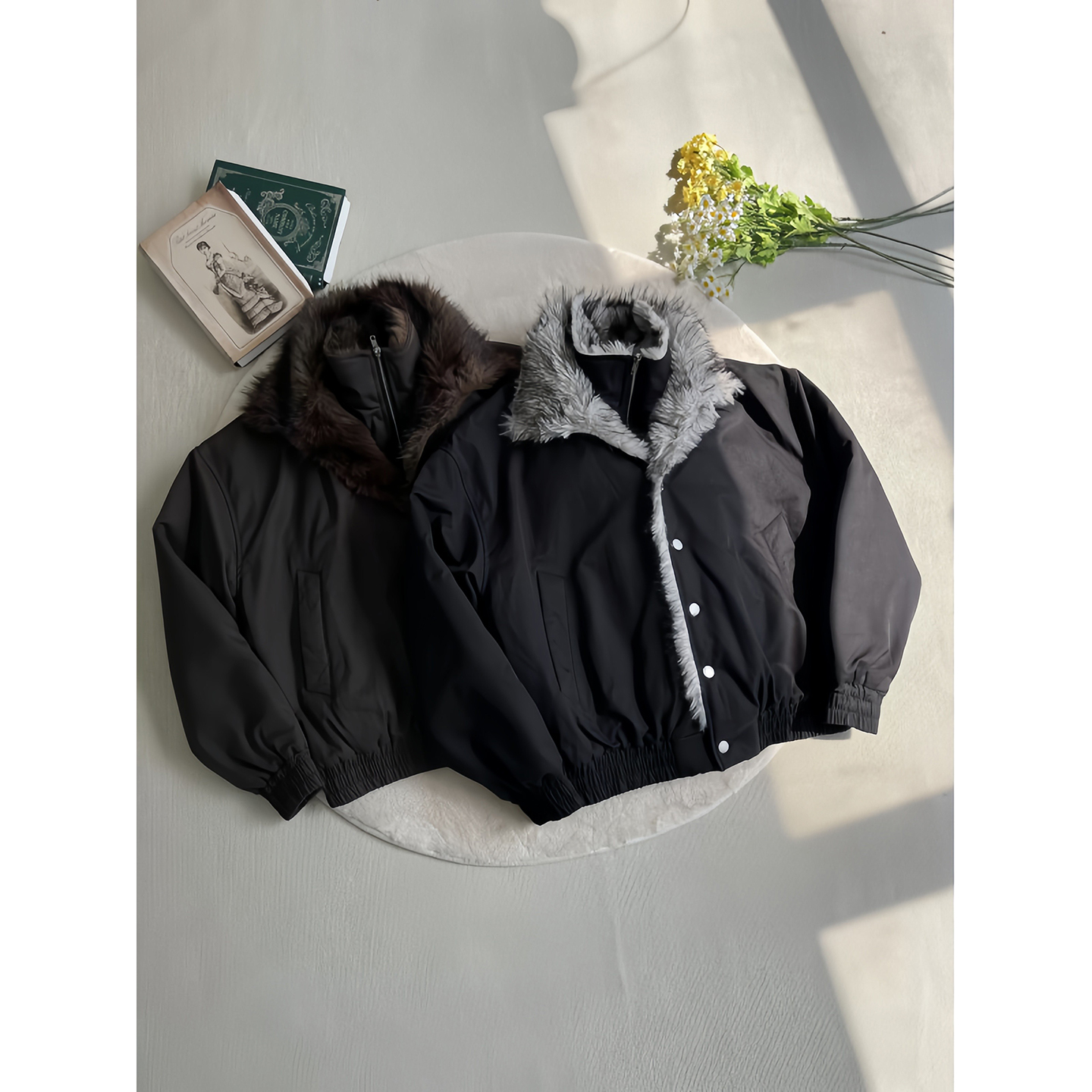 狼王座山雕外套男冬季短款假两件