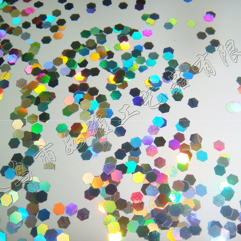 PET金葱粉镭射银色1MM2MM0.2MM六角形亮片 公斤 美甲圣诞化妆礼品
