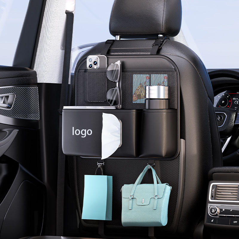 车载纸巾盒垃圾桶二合一汽车座椅C收纳挂袋多功能抽纸盒车内置物