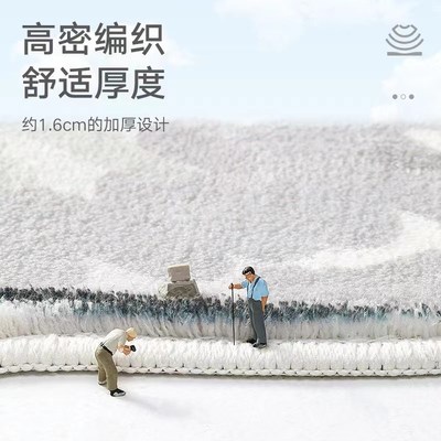 仿羊绒飘窗垫h简约风家用榻榻米垫子卧室阳台床边防滑地毯四季通