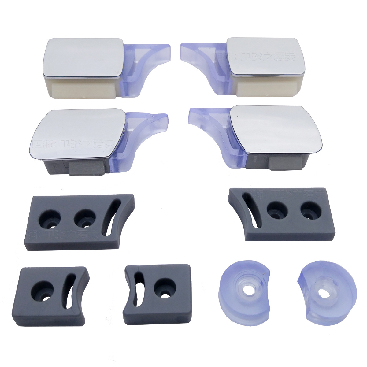 淋浴房五金配件卫生间玻璃止摆器浴室移门滑轮固定限位器防撞