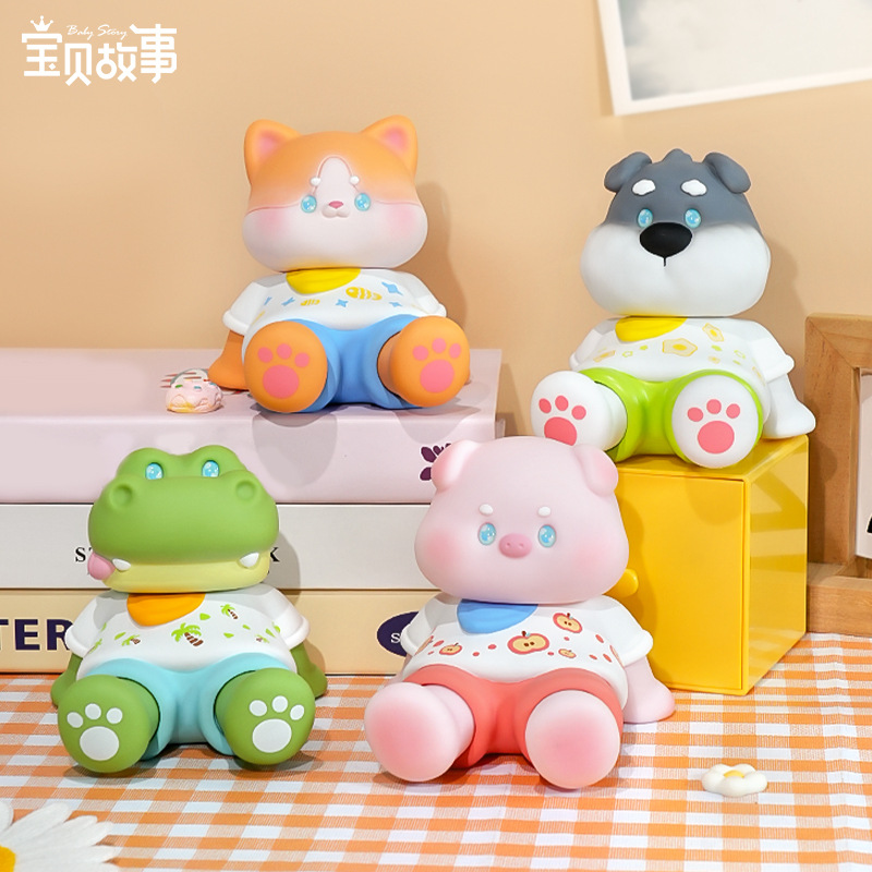 萌悦创意可爱动物卡通手机支架憨态树脂礼品懒人支撑架摆件