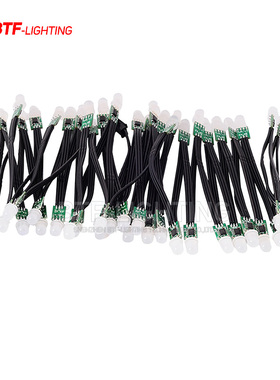 热卖LED圆形RGB草帽灯珠可寻址WS2811芯片12Kmm焊线5V/12V外露灯