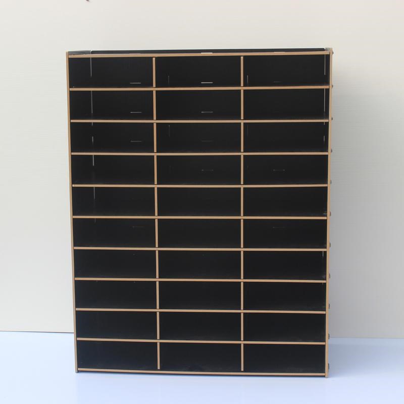 多层桌面文d件架子30格A5纸办公学生书架座框木质收纳架盒置物架