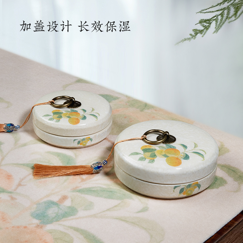 火锅砚台不干墨青瓷汝窑砚台书法墨水双圈保湿防蒸发初学者练毛笔