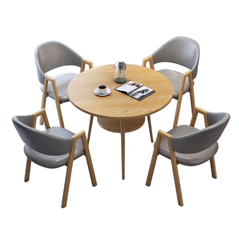 简约现代洽谈桌椅组合售楼v处休闲会客接待谈判休息区小圆桌子