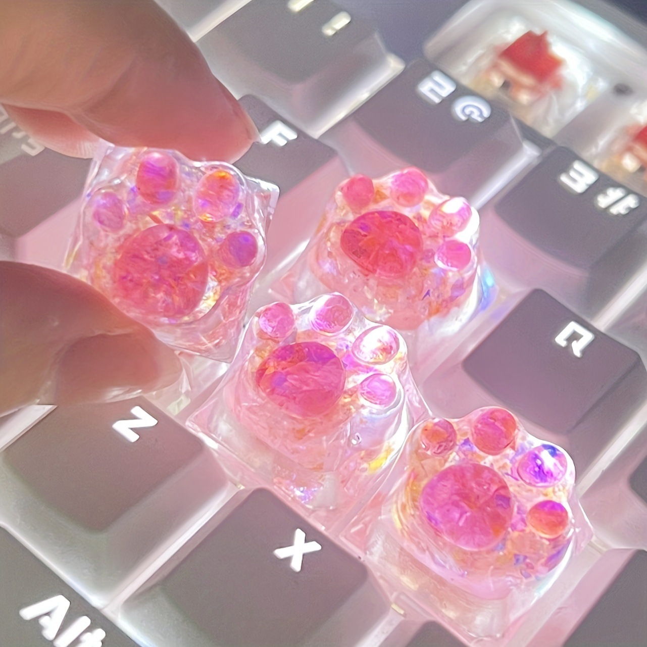 滴胶DIY树脂个性透光键帽
