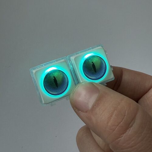 跨境可拼接猫咪怪兽解压按键试轴