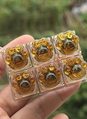 跨境原创滴胶可爱钻石猫爪键帽个