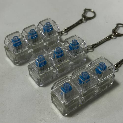 机械键盘发光透明轴器水晶键帽X