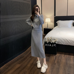 卫衣半身裙子搭配一整套时尚减龄休闲运动两件套装裙洋气女春秋