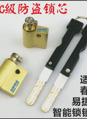 适用易捷特智能锁指纹锁锁芯 异形锁头春天富新星月神防盗门锁芯