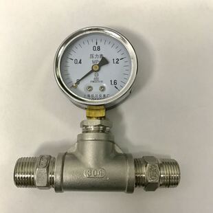 直径60mm 压力表 压力1.6mpa 60w 含外丝ZG1 2三通接头