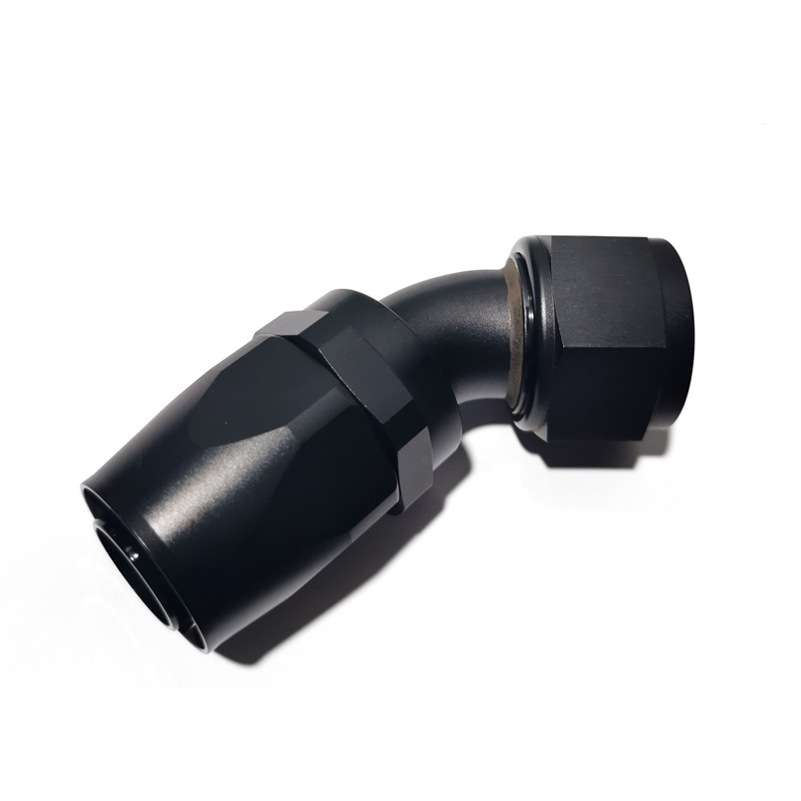 45° 旋转软管接头汽车改装配件油管黑色油管油冷器赛车改装AN16