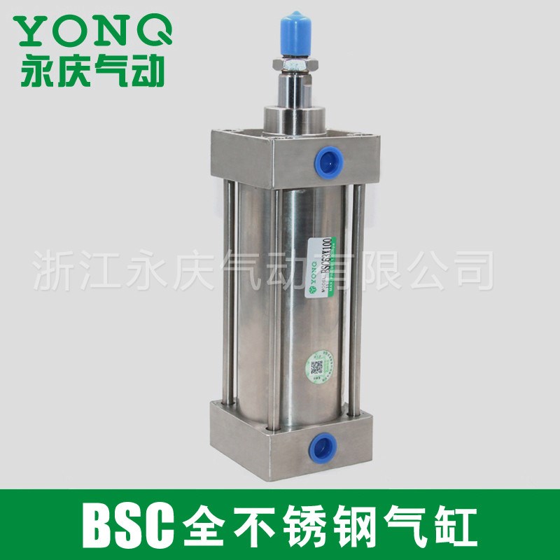 BSC80X100X150X200X300X500 全不锈钢 标准气缸 拉杆缓冲气缸