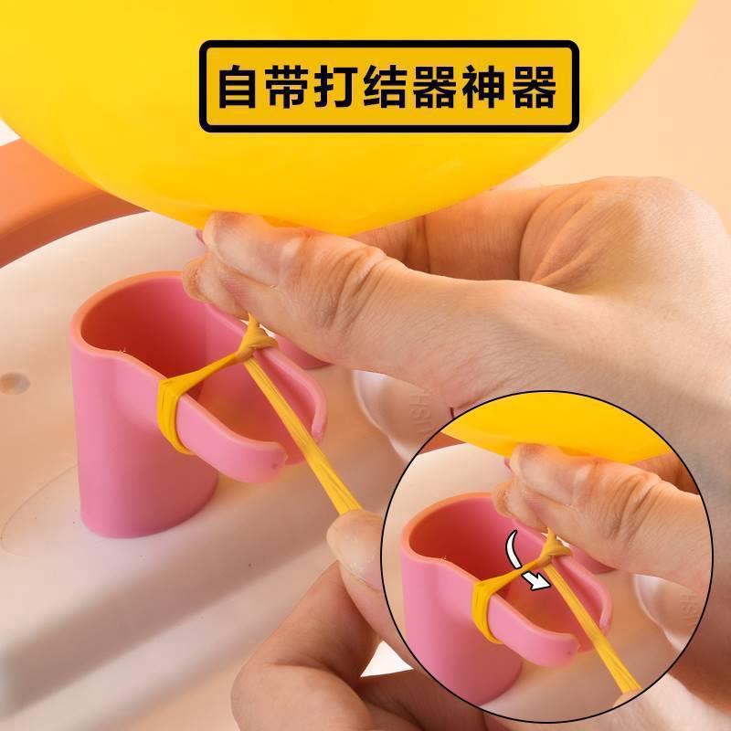 电动气球机打气筒吹气球机充气泵工具便携式自动打气机冲气球双孔